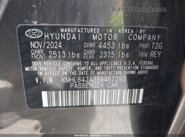 KMHL64JA3SA462393 2025 HYUNDAI SONATA Gray Engine compartment view