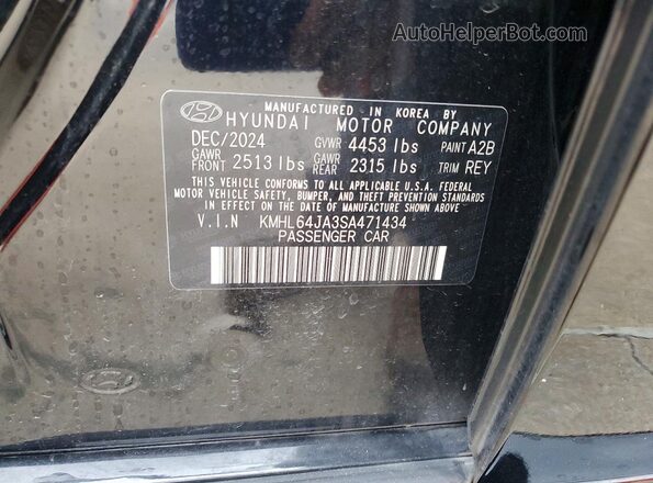 KMHL64JA3SA471434 2025 HYUNDAI SONATA Black Շարժիչի բաժամունքի տեսք