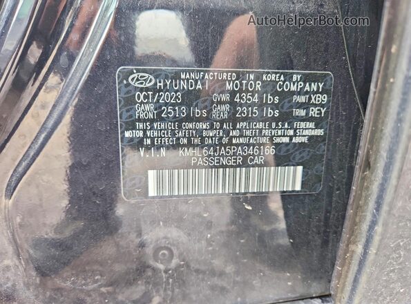 KMHL64JA5PA346166 2023 HYUNDAI SONATA Black Вид підкапотного простору