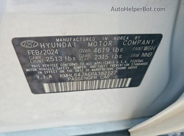 KMHL64JA6RA382127 2024 HYUNDAI SONATA Белый Вид подкапотного пространства