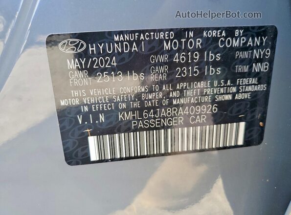 KMHL64JA8RA409926 2024 HYUNDAI SONATA Gray ძრავის განყოფილების ხედი
