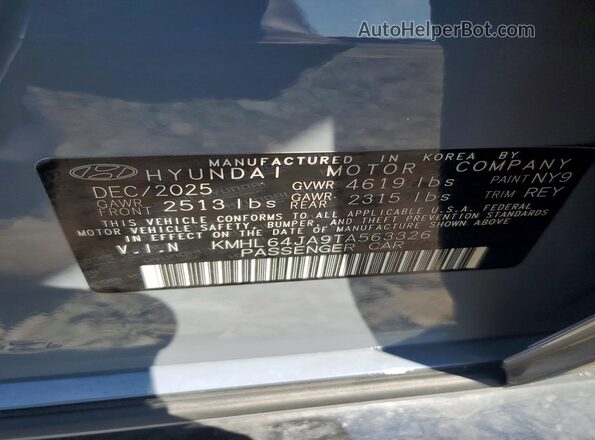 KMHL64JA9TA563326 2026 HYUNDAI SONATA Gray Widok komory silnika