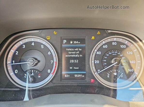 KMHL64JAXMA156245 2021 HYUNDAI SONATA Gray Вид щитка приладів