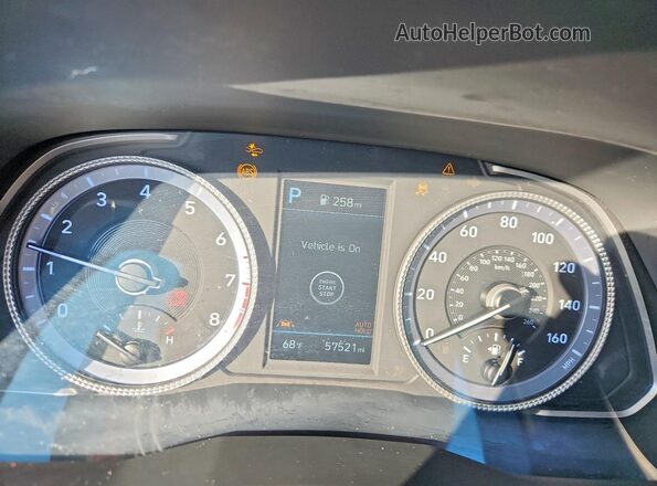 KMHL64JAXMA166953 2021 HYUNDAI SONATA Gray Вид щитка приладів