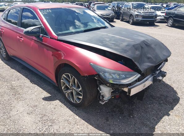 KMHL64JAXPA292394 2023 HYUNDAI SONATA Burgundy Widok zestawu wskaźników