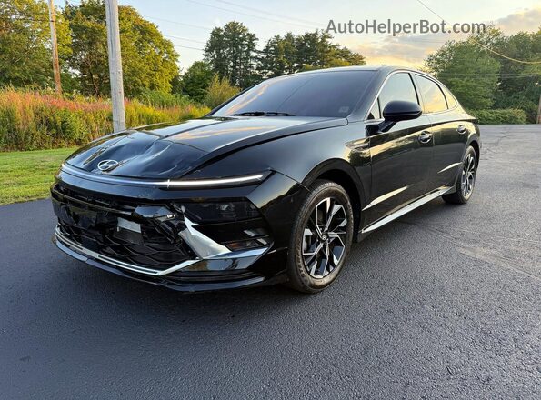 KMHL64JAXRA354721 2024 HYUNDAI SONATA Черный Задняя правая четверть