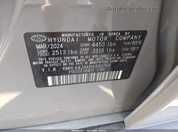 KMHL64JAXRA390764 2024 HYUNDAI SONATA Серый Вид подкапотного пространства