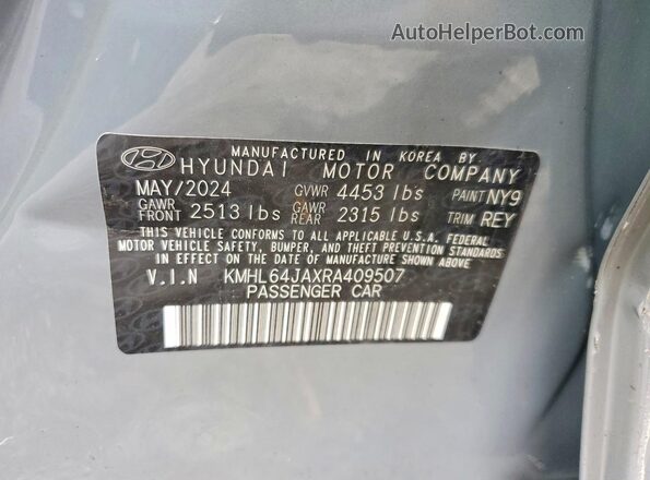 KMHL64JAXRA409507 2024 HYUNDAI SONATA Gray Vista del compartimento del motor