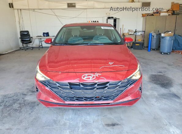 KMHLL4AG0MU142186 2021 HYUNDAI ELANTRA Red Դիմացի տեսք