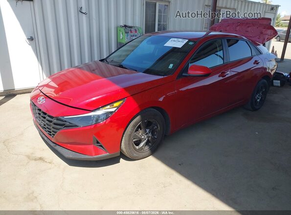 KMHLL4AG3MU198106 2021 HYUNDAI ELANTRA Red წინა მარცხენა ხედი სამი მეოთხედიდან