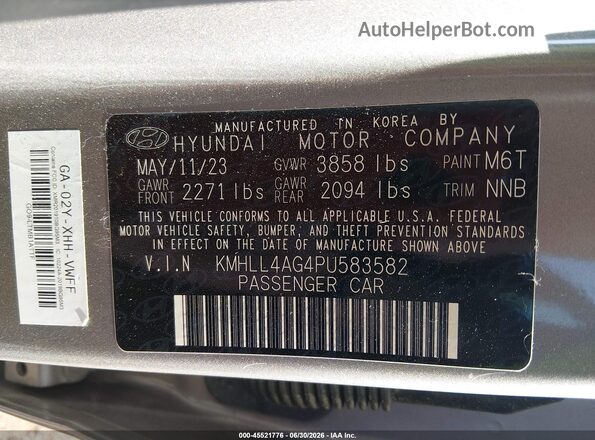KMHLL4AG4PU583582 2023 HYUNDAI ELANTRA Gray Вид підкапотного простору