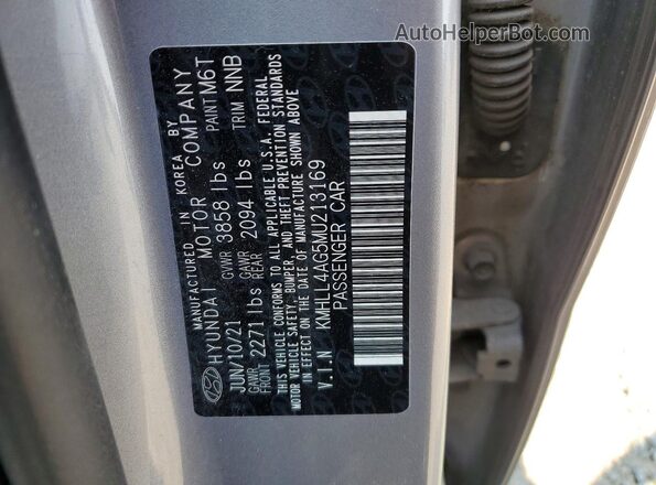 KMHLL4AG5MU213169 2021 HYUNDAI ELANTRA Silver Вид підкапотного простору
