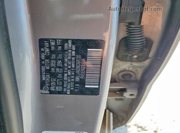 KMHLL4AG5NU368130 2022 HYUNDAI ELANTRA Gray Vista del compartimento del motor