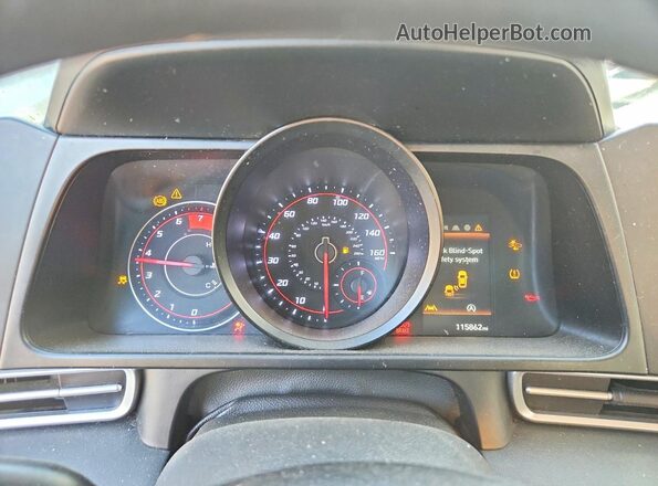 KMHLL4AG7MU071052 2021 HYUNDAI ELANTRA Gray Вид щитка приладів