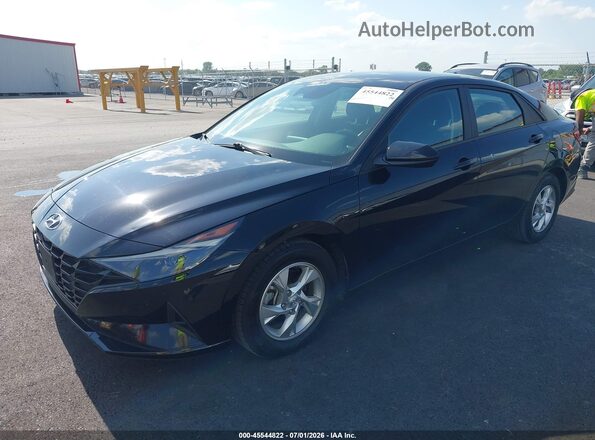 KMHLL4AG8PU544378 2023 HYUNDAI ELANTRA Black წინა მარცხენა ხედი სამი მეოთხედიდან