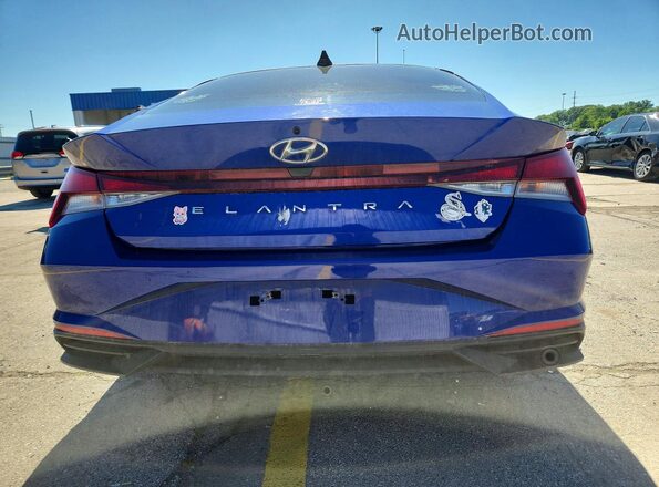 KMHLL4AG9NU263719 2022 HYUNDAI ELANTRA Blue Rear view
