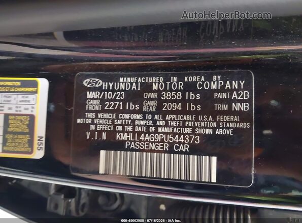 KMHLL4AG9PU544373 2023 HYUNDAI ELANTRA Black Engine compartment view