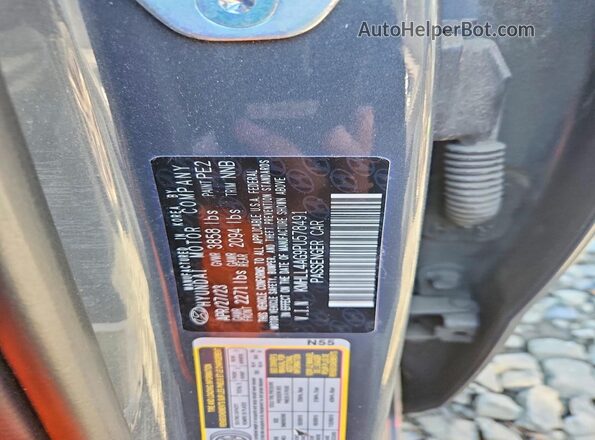 KMHLL4AG9PU578491 2023 HYUNDAI ELANTRA Gray Vista del compartimento del motor