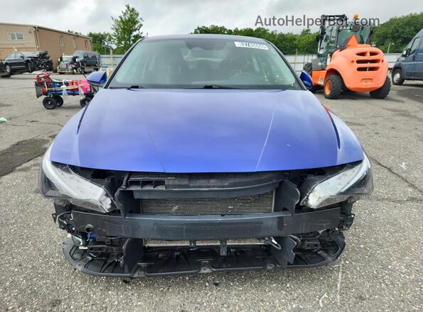 KMHLL4AGXMU153146 2021 HYUNDAI ELANTRA Blue VIN კოდის სტიკერის ხედი