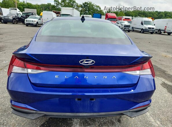 KMHLL4AGXMU153146 2021 HYUNDAI ELANTRA Blue უკანა ხედი