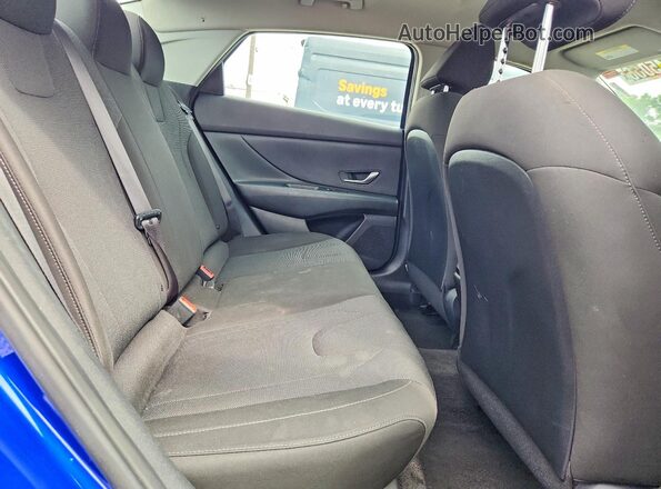 KMHLL4AGXMU153146 2021 HYUNDAI ELANTRA Blue უკანა სავარძლების ხედი