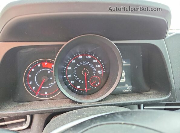 KMHLL4AGXMU177107 2021 HYUNDAI ELANTRA Red Vista del cuadro de instrumentos