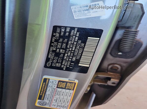 KMHLL4AGXPU442144 2023 HYUNDAI ELANTRA Gray VIN կոդի պիտակի տեսք