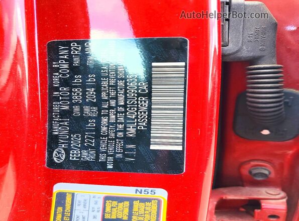 KMHLL4DG1SU990635 2025 HYUNDAI ELANTRA Red Widok komory silnika