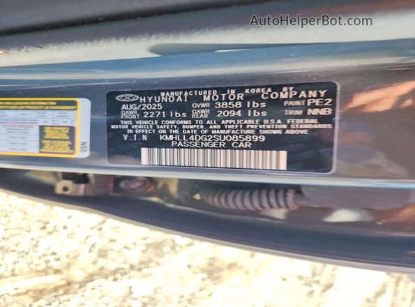 KMHLL4DG2SU085899 2025 HYUNDAI ELANTRA Gray Vista del compartimento del motor