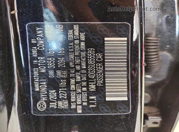KMHLL4DG3SU855589 2025 HYUNDAI ELANTRA Black Widok komory silnika