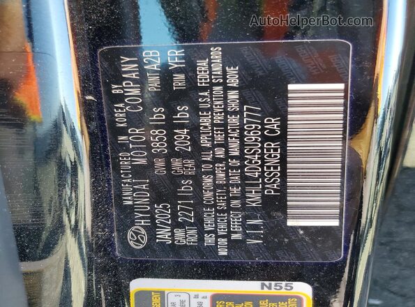 KMHLL4DG4SU969777 2025 HYUNDAI ELANTRA Black VIN sticker view