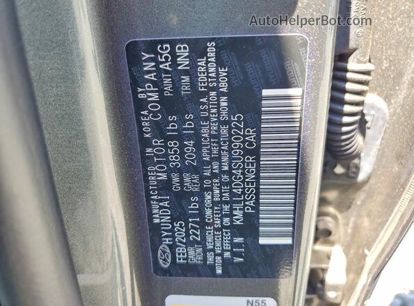 KMHLL4DG4SU990225 2025 HYUNDAI ELANTRA Green VIN sticker view