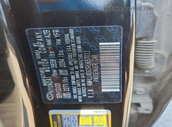 KMHLL4DG5RU657011 2024 HYUNDAI ELANTRA Черный Вид подкапотного пространства