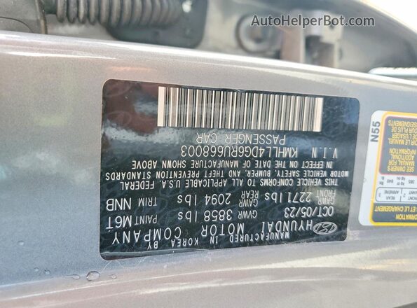 KMHLL4DG6RU668003 2024 HYUNDAI ELANTRA Gray Vista del compartimento del motor