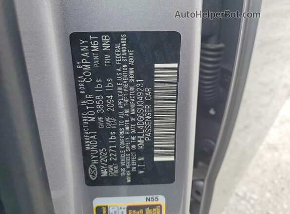 KMHLL4DG6SU049231 2025 HYUNDAI ELANTRA Silver Вид підкапотного простору