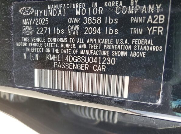 KMHLL4DG8SU041230 2025 HYUNDAI ELANTRA Black Widok komory silnika