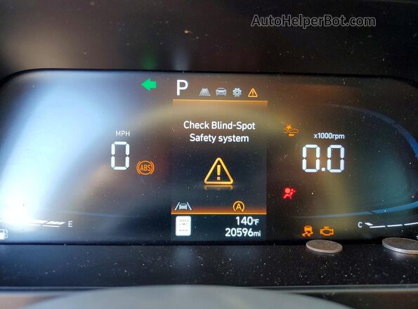 KMHLL4DGXSU052990 2025 HYUNDAI ELANTRA White Вид щитка приладів