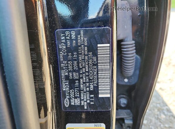 KMHLL4DGXSU086184 2025 HYUNDAI ELANTRA Black ძრავის განყოფილების ხედი