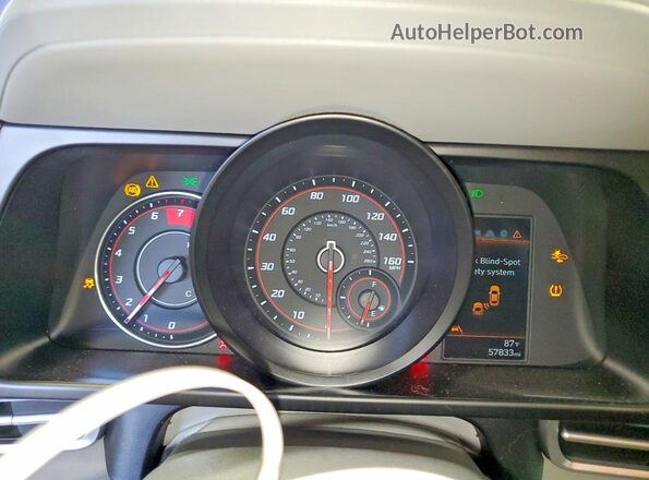 KMHLM4AG2MU068377 2021 HYUNDAI ELANTRA Blue Սարքավորումների վահանակի տեսք