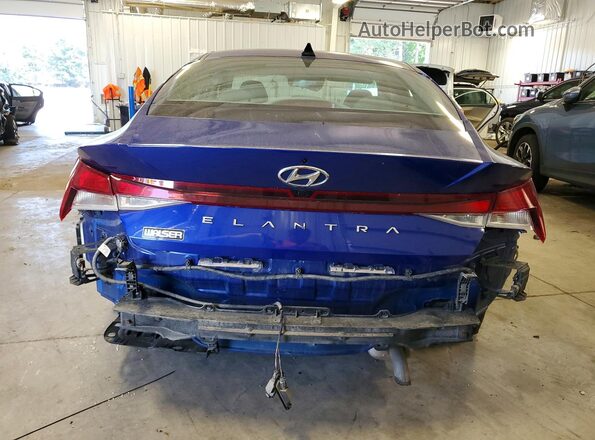KMHLM4AG2MU068377 2021 HYUNDAI ELANTRA Blue Հետևի տեսք