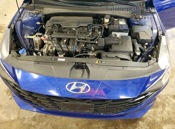 KMHLM4AG2MU068377 2021 HYUNDAI ELANTRA Blue Սալոնի հետևի տեսք