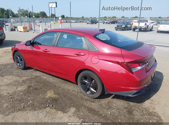 KMHLM4AG2MU195033 2021 HYUNDAI ELANTRA Red Задня ліва чверть