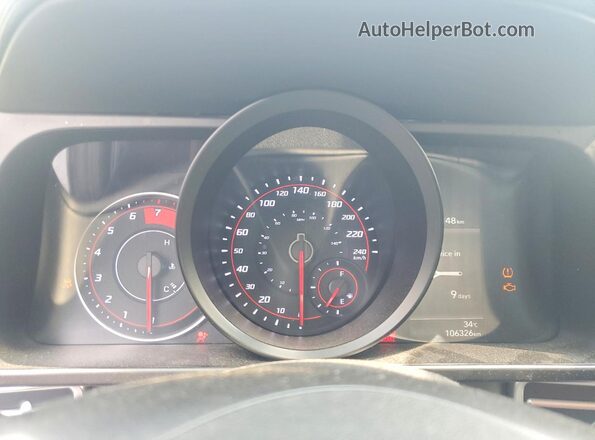KMHLM4AG3MU110510 2021 HYUNDAI ELANTRA White Instrument cluster view