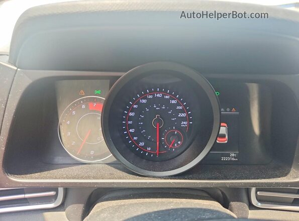 KMHLM4AG6MU085232 2021 HYUNDAI ELANTRA White Instrument cluster view