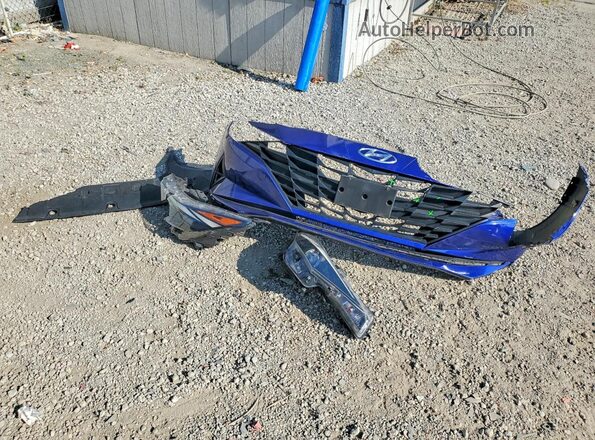 KMHLM4AG6MU199568 2021 HYUNDAI ELANTRA Blue Engine compartment view