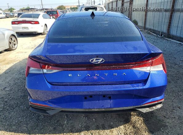 KMHLM4AG6MU199568 2021 HYUNDAI ELANTRA Blue Rear view