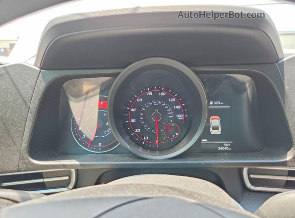 KMHLM4AG8MU140862 2021 HYUNDAI ELANTRA Gray Սարքավորումների վահանակի տեսք