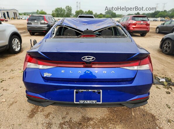 KMHLM4AG8NU337693 2022 HYUNDAI ELANTRA Blue Հետևի տեսք
