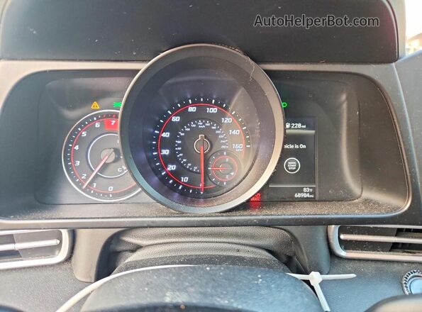 KMHLM4AG9MU068487 2021 HYUNDAI ELANTRA Blue Instrument cluster view