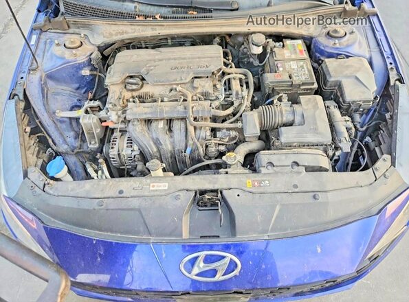 KMHLM4AG9MU068487 2021 HYUNDAI ELANTRA Blue Rear interior view